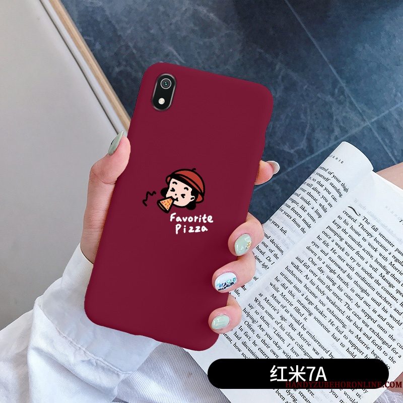 Hoesje Redmi 7a Spotprent Net Red Dun, Hoes Redmi 7a Zacht Mooie Mini