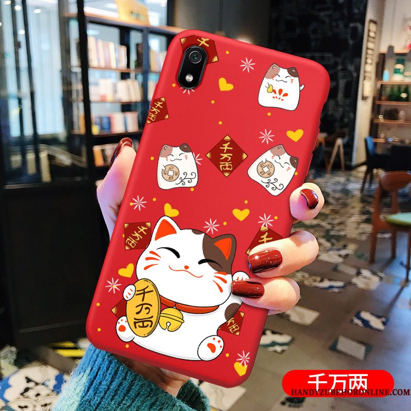 Hoesje Redmi 7a Zacht Mini Rood, Hoes Redmi 7a Siliconen Nieuw Lichte En Dun