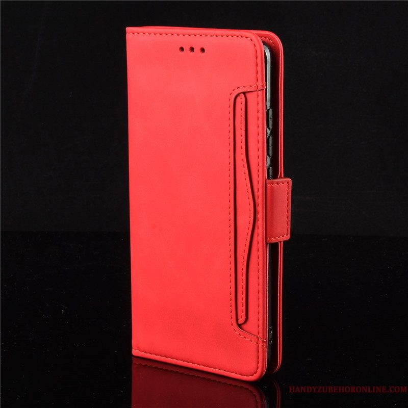 Hoesje Redmi 8 Bescherming Rood Roze, Hoes Redmi 8 Folio Telefoon Mini