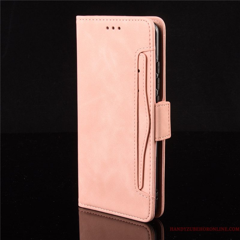 Hoesje Redmi 8 Bescherming Rood Roze, Hoes Redmi 8 Folio Telefoon Mini