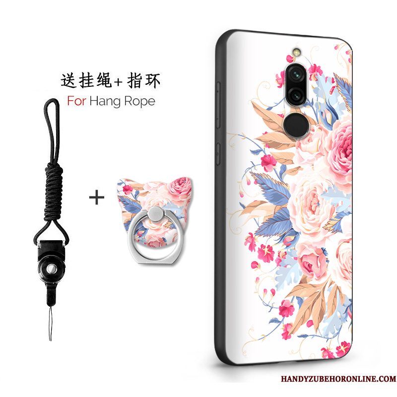 Hoesje Redmi 8 Siliconen Rood Anti-fall, Hoes Redmi 8 Wittelefoon