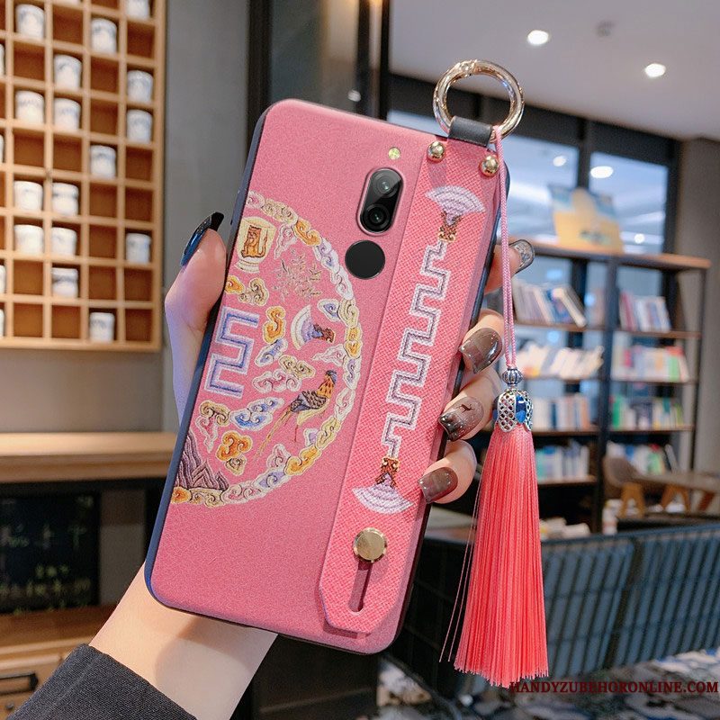 Hoesje Redmi 8 Vintage Kwasten Grote, Hoes Redmi 8 Zakken Groen Nieuw