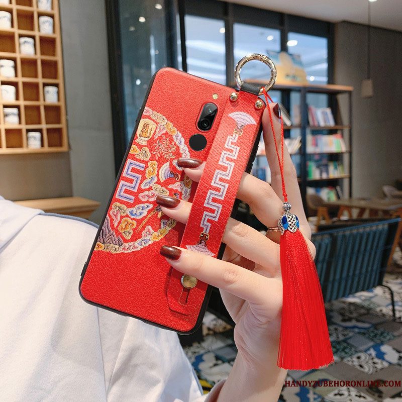 Hoesje Redmi 8 Vintage Kwasten Grote, Hoes Redmi 8 Zakken Groen Nieuw