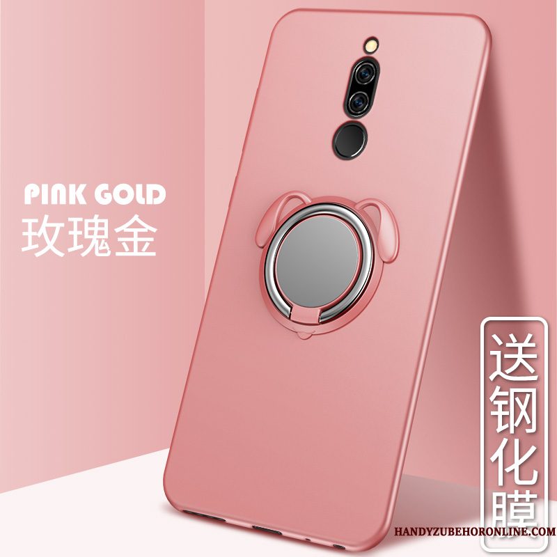 Hoesje Redmi 8 Zacht Ring Blauw, Hoes Redmi 8 Ondersteuning Trendy Merk Auto