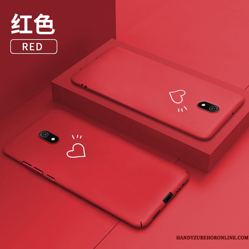 Hoesje Redmi 8a Bescherming Rood Schrobben, Hoes Redmi 8a Zakken Persoonlijk Dun