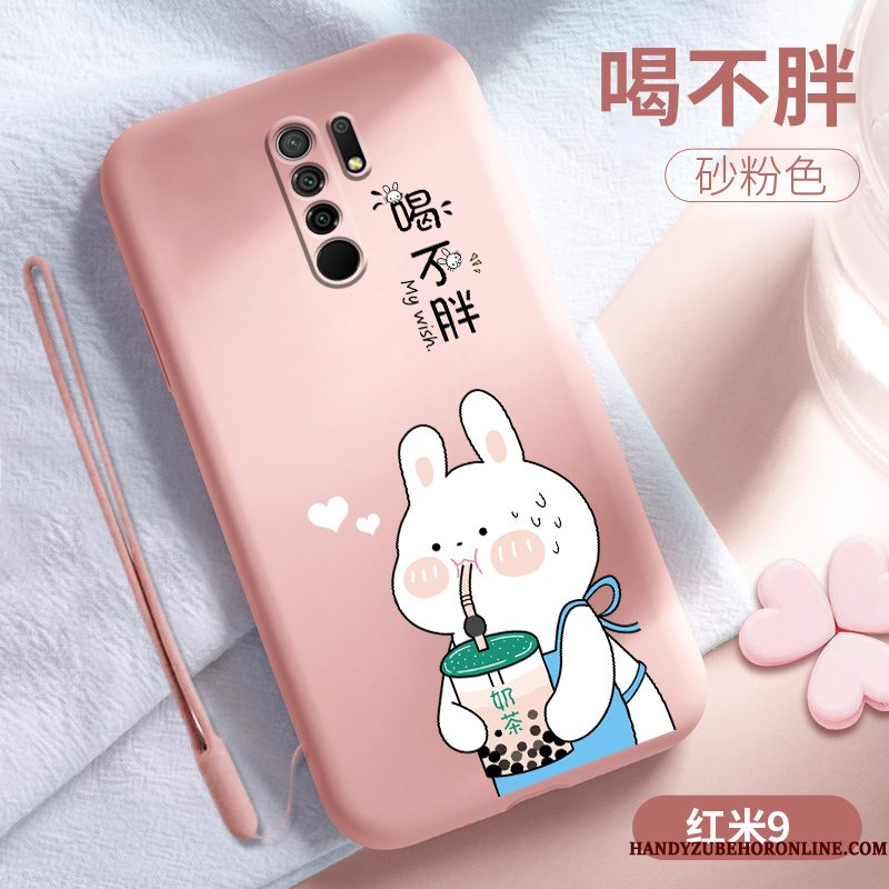 Hoesje Redmi 9 Spotprent Blauw Rood, Hoes Redmi 9 Scheppend Mini Nieuw
