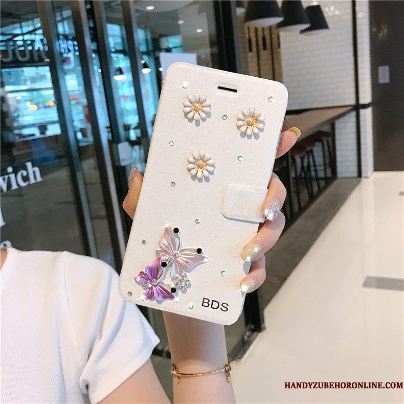 Hoesje Redmi 9 Zacht Hanger Anti-fall, Hoes Redmi 9 Folio Roze Tempereren