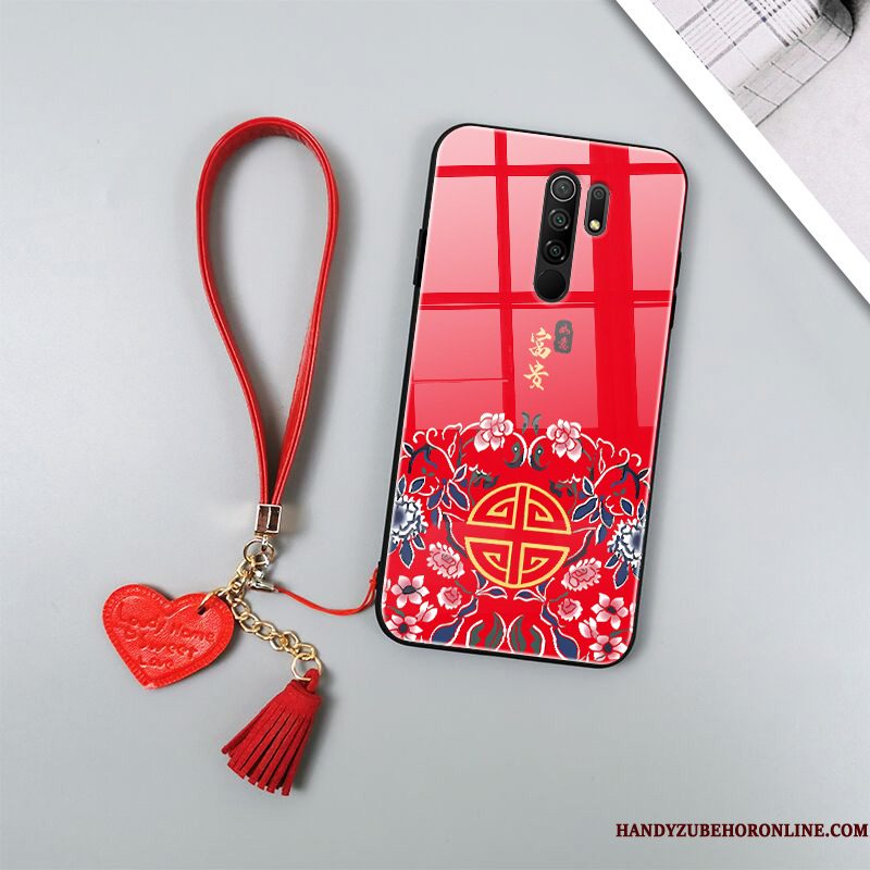 Hoesje Redmi 9 Zacht Trend Lovers, Hoes Redmi 9 Zakken Spiegel Chinese Stijl