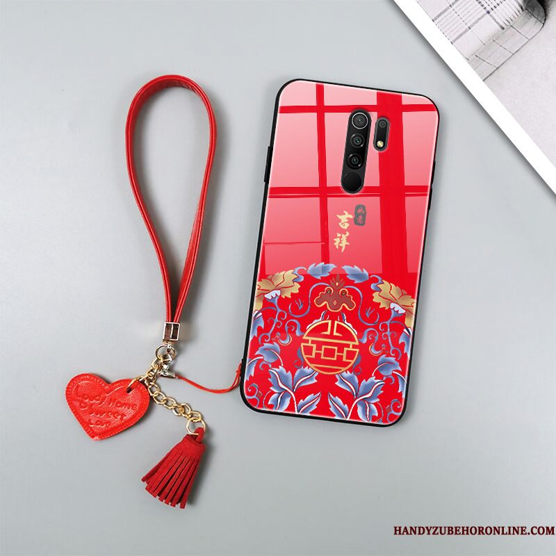 Hoesje Redmi 9 Zacht Trend Lovers, Hoes Redmi 9 Zakken Spiegel Chinese Stijl