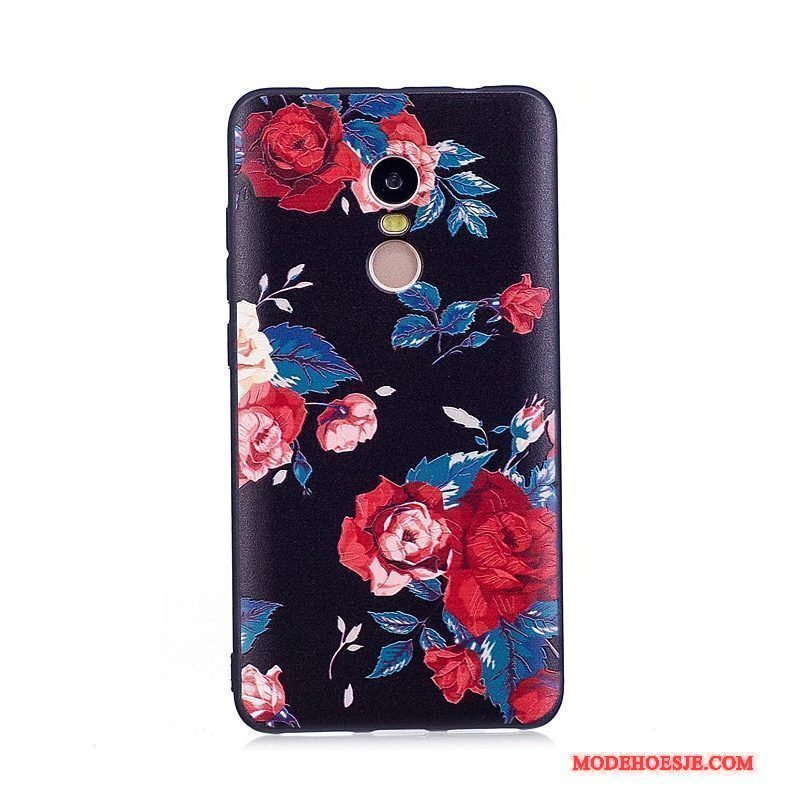 Hoesje Redmi Note 4x Bescherming Trend Donkerblauw, Hoes Redmi Note 4x Spotprent Telefoon Rood