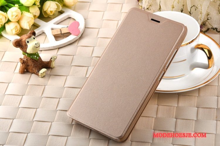 Hoesje Redmi Note 4x Leer Telefoon Rood, Hoes Redmi Note 4x Folio Mini Anti-fall