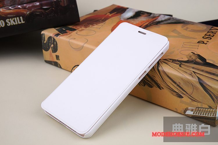 Hoesje Redmi Note 4x Leer Telefoon Rood, Hoes Redmi Note 4x Folio Mini Anti-fall