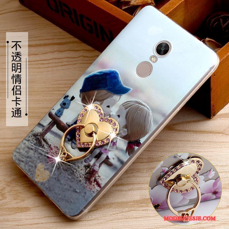 Hoesje Redmi Note 4x Ondersteuning Anti-fall Blauw, Hoes Redmi Note 4x Zacht Rood Mini