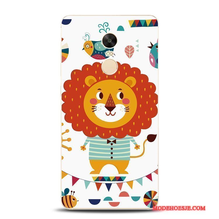 Hoesje Redmi Note 4x Ondersteuning Bloemen Rood, Hoes Redmi Note 4x Reliëf Leeuwtelefoon