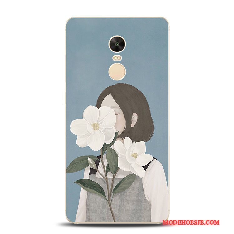 Hoesje Redmi Note 4x Reliëf Bloemen Anti-fall, Hoes Redmi Note 4x Ondersteuning Lichttelefoon