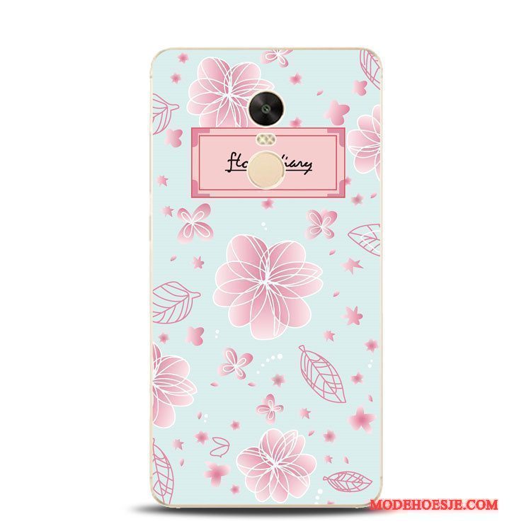 Hoesje Redmi Note 4x Reliëf Telefoon Groen, Hoes Redmi Note 4x Zacht Vers Rood