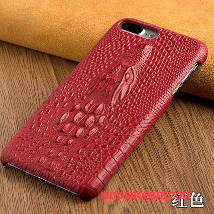 Hoesje Redmi Note 5 Pro Vintage Rood Hard, Hoes Redmi Note 5 Pro Leer Dragon Patroon Bedrijf