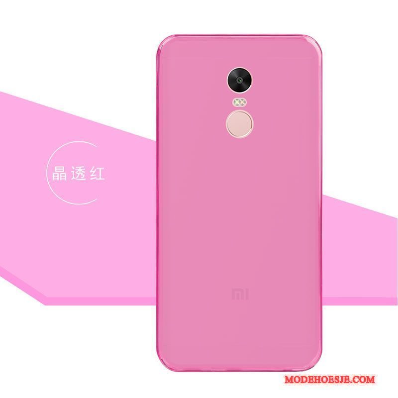 Hoesje Redmi Note 5 Zacht Anti-fall Doorzichtig, Hoes Redmi Note 5 Zakken Kleur Roze