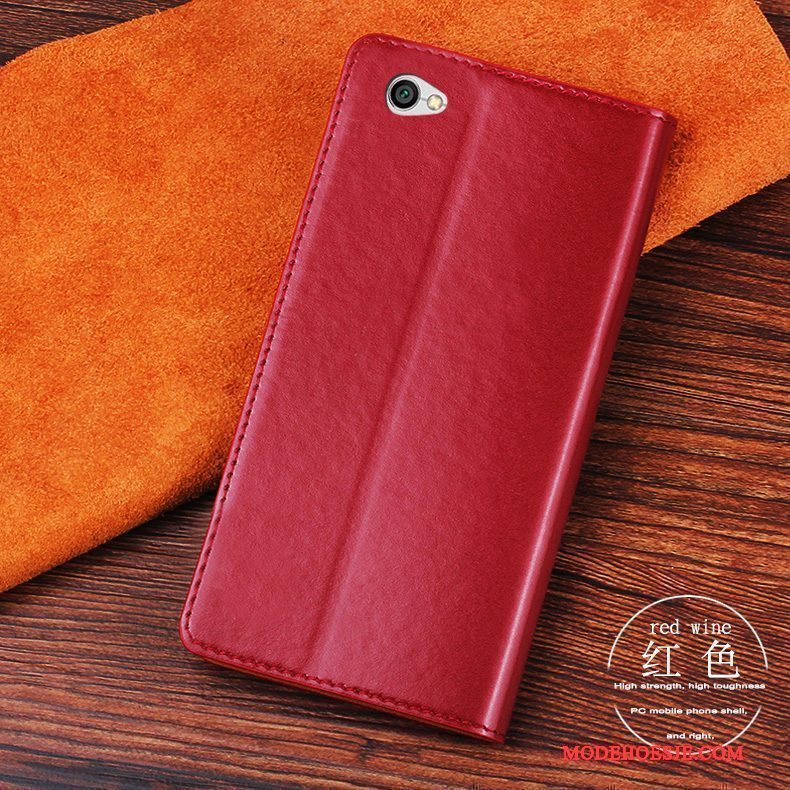 Hoesje Redmi Note 5a Leer Telefoon Anti-fall, Hoes Redmi Note 5a Zakken Blauw Rood