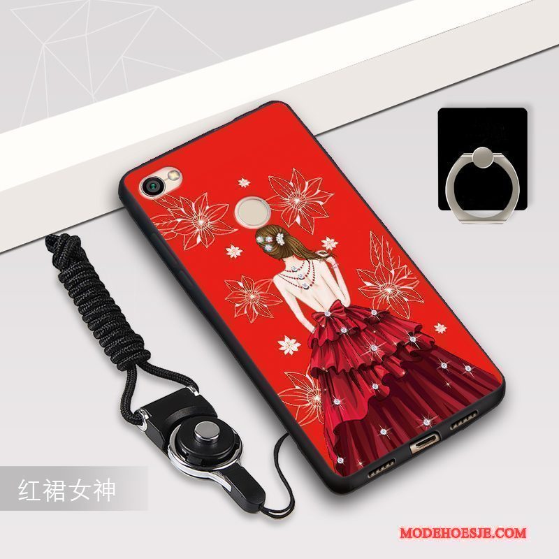 Hoesje Redmi Note 5a Siliconen Anti-fall Hoge, Hoes Redmi Note 5a Bescherming Roodtelefoon
