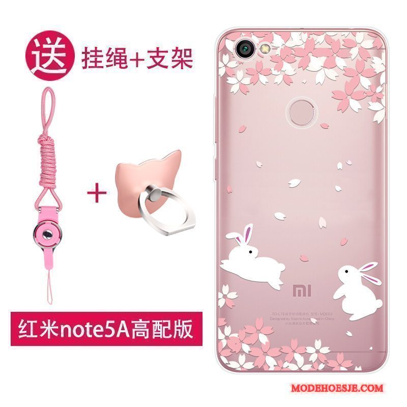 Hoesje Redmi Note 5a Siliconen Mooie Roze, Hoes Redmi Note 5a Zakken Persoonlijk Mini