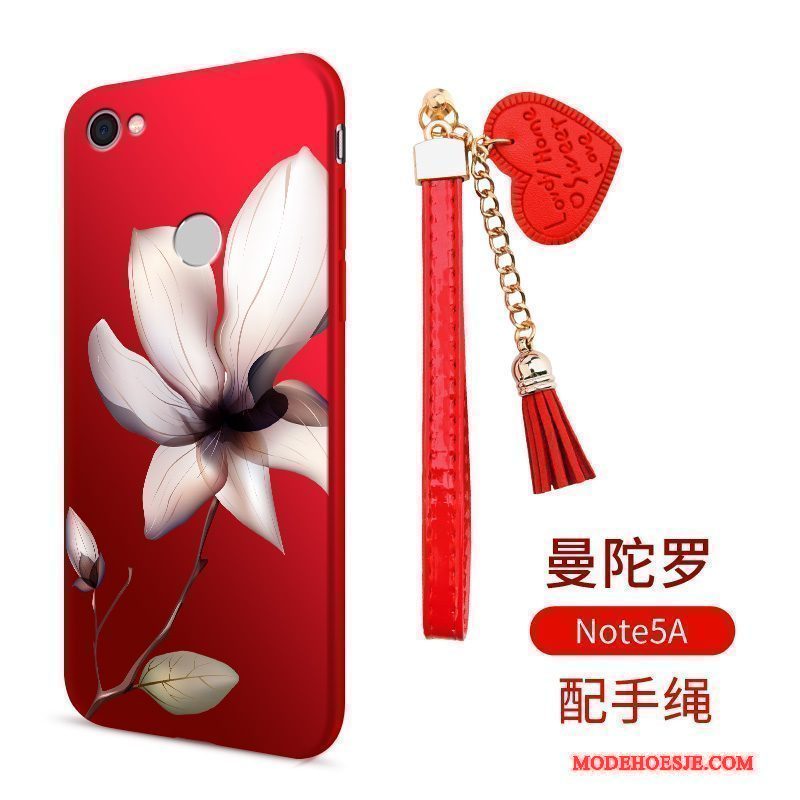 Hoesje Redmi Note 5a Siliconen Rood Trend, Hoes Redmi Note 5a Zakken Mini Anti-fall