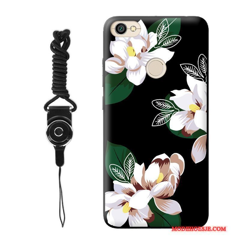 Hoesje Redmi Note 5a Vintage Telefoon Anti-fall, Hoes Redmi Note 5a Kleur Bloemen Rood