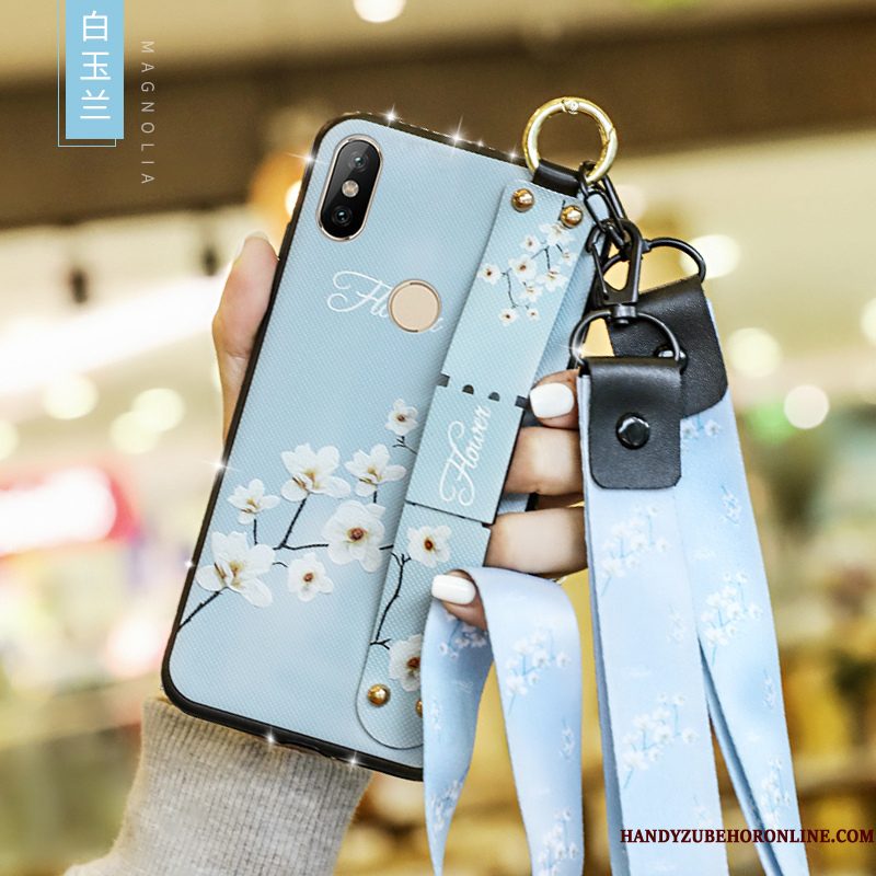 Hoesje Redmi Note 6 Pro Siliconen Blauw Hoge, Hoes Redmi Note 6 Pro Bescherming Roodtelefoon