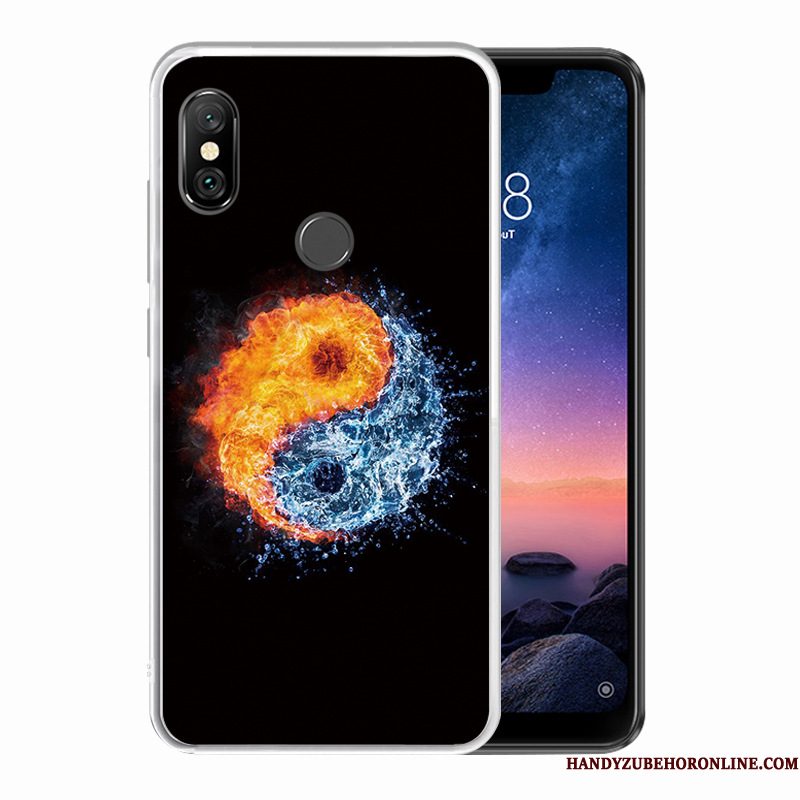 Hoesje Redmi Note 6 Pro Siliconen Minitelefoon, Hoes Redmi Note 6 Pro Patroon Rood