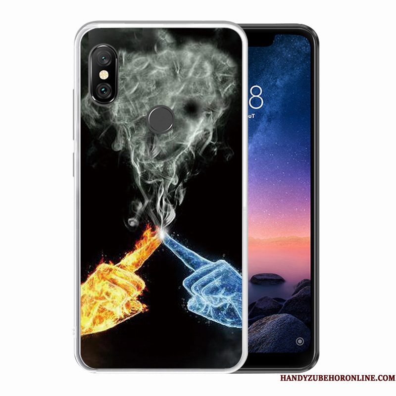 Hoesje Redmi Note 6 Pro Siliconen Minitelefoon, Hoes Redmi Note 6 Pro Patroon Rood