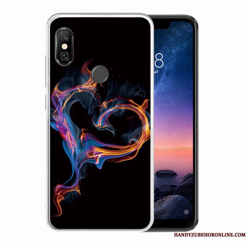 Hoesje Redmi Note 6 Pro Siliconen Minitelefoon, Hoes Redmi Note 6 Pro Patroon Rood