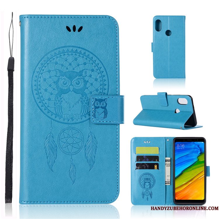 Hoesje Redmi Note 6 Pro Spotprent Telefoon Anti-fall, Hoes Redmi Note 6 Pro Folio Rood Mini