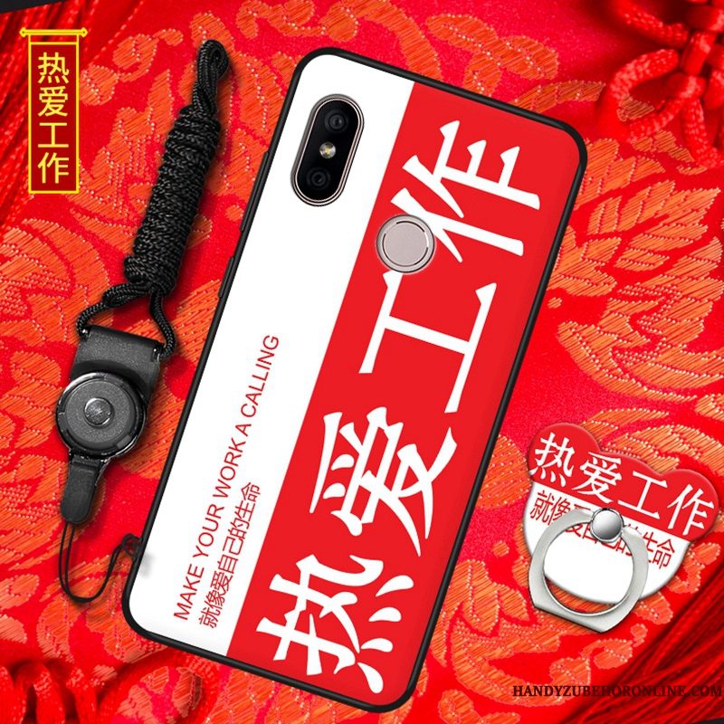 Hoesje Redmi Note 6 Pro Zacht Nieuw Rood, Hoes Redmi Note 6 Pro Bescherming Telefoon