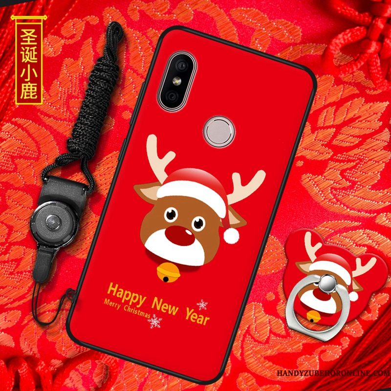 Hoesje Redmi Note 6 Pro Zacht Nieuw Rood, Hoes Redmi Note 6 Pro Bescherming Telefoon