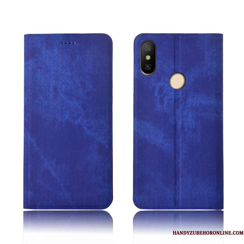 Hoesje Redmi Note 6 Pro Zakken Telefoon Denim, Hoes Redmi Note 6 Pro Zacht Anti-fall Nieuw