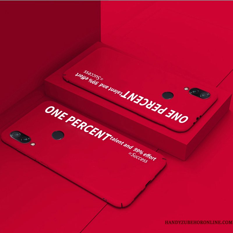 Hoesje Redmi Note 7 Scheppend Hard Eenvoudige, Hoes Redmi Note 7 Roodtelefoon