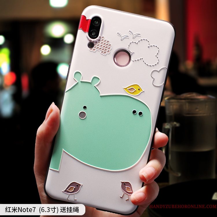 Hoesje Redmi Note 7 Scheppend Trendy Merk Mooie, Hoes Redmi Note 7 Zacht Persoonlijk Rood