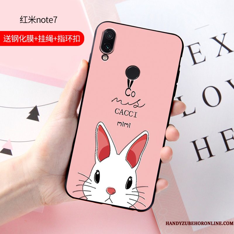 Hoesje Redmi Note 7 Zacht Anti-fall Trend, Hoes Redmi Note 7 Spotprent Schrobbentelefoon