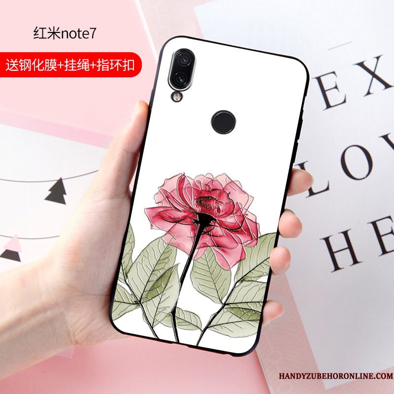 Hoesje Redmi Note 7 Zacht Anti-fall Trend, Hoes Redmi Note 7 Spotprent Schrobbentelefoon