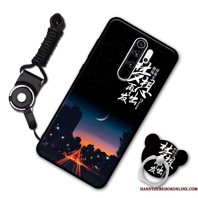 Hoesje Redmi Note 8 Pro Bescherming Hanger Rood, Hoes Redmi Note 8 Pro Zacht Licht Anti-fall