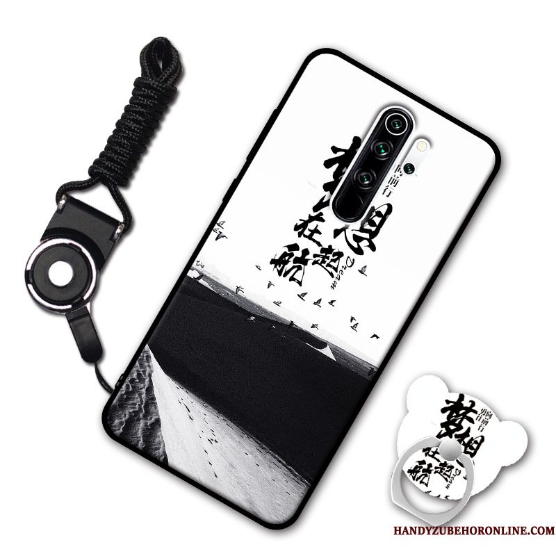 Hoesje Redmi Note 8 Pro Bescherming Hanger Rood, Hoes Redmi Note 8 Pro Zacht Licht Anti-fall