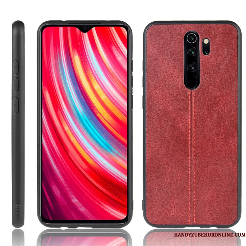 Hoesje Redmi Note 8 Pro Leer Hard Mini, Hoes Redmi Note 8 Pro Bescherming Telefoon Zwart