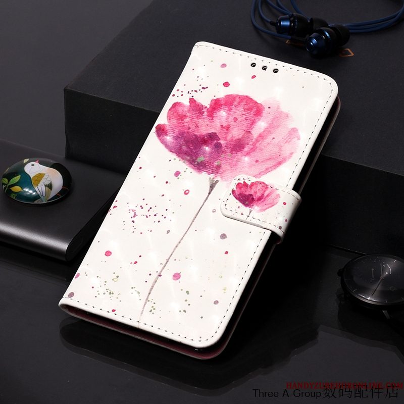 Hoesje Redmi Note 8 Pro Leer Mooietelefoon, Hoes Redmi Note 8 Pro Folio Persoonlijk Rood