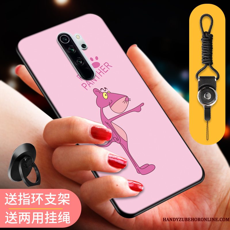 Hoesje Redmi Note 8 Pro Ondersteuning Telefoon Kat, Hoes Redmi Note 8 Pro Rood Hanger