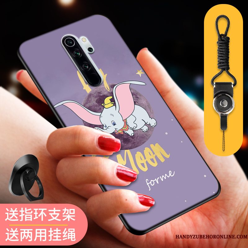 Hoesje Redmi Note 8 Pro Ondersteuning Telefoon Kat, Hoes Redmi Note 8 Pro Rood Hanger