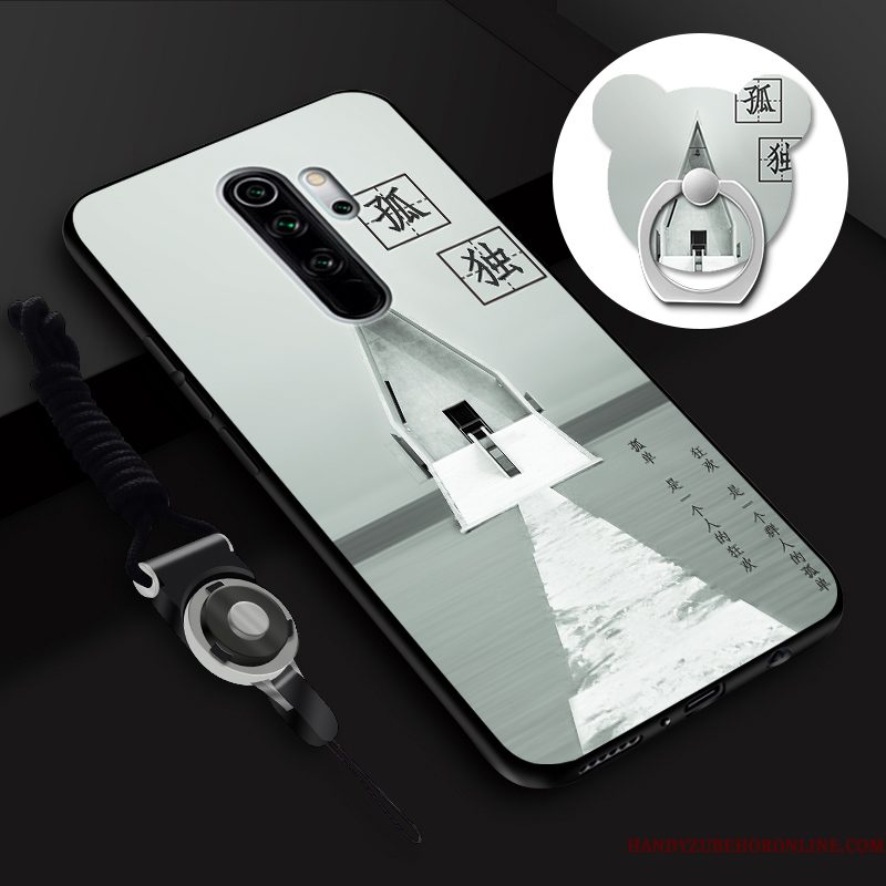 Hoesje Redmi Note 8 Pro Spotprent Telefoon Hanger, Hoes Redmi Note 8 Pro Tempereren Ring