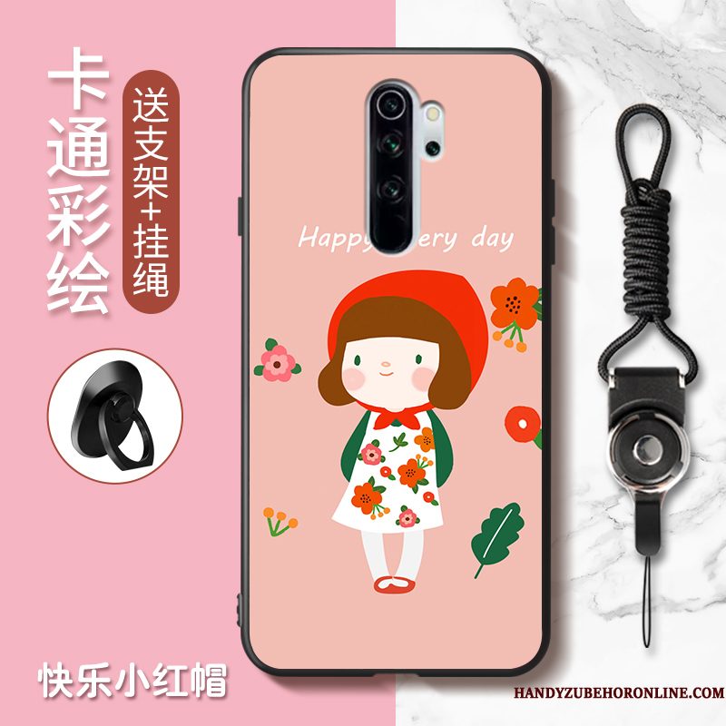 Hoesje Redmi Note 8 Pro Spotprent Telefoon Rood, Hoes Redmi Note 8 Pro Mooie Anti-fall