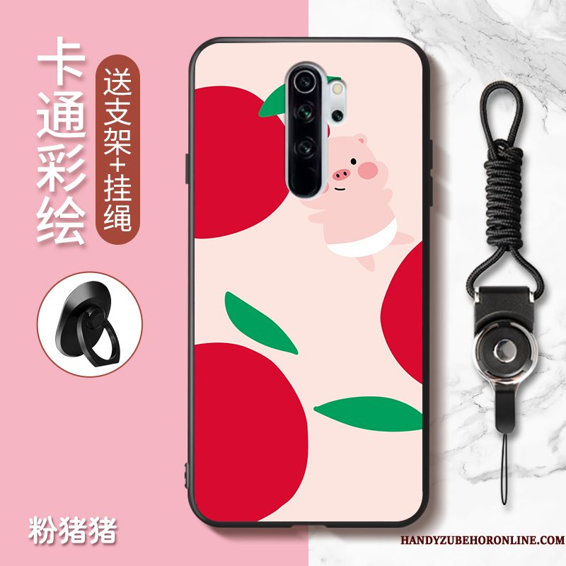 Hoesje Redmi Note 8 Pro Spotprent Telefoon Rood, Hoes Redmi Note 8 Pro Mooie Anti-fall