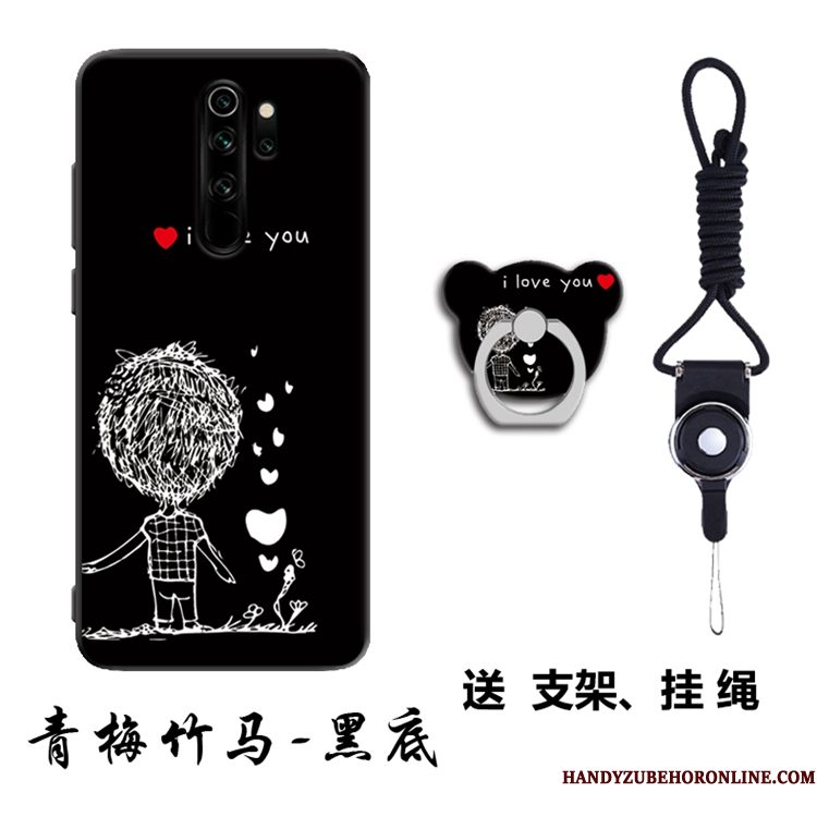 Hoesje Redmi Note 8 Pro Zacht Hanger Rood, Hoes Redmi Note 8 Pro Ondersteuning Telefoon Mini