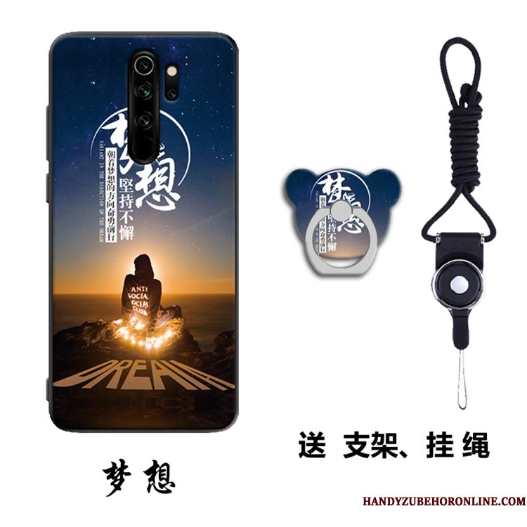 Hoesje Redmi Note 8 Pro Zacht Hanger Rood, Hoes Redmi Note 8 Pro Ondersteuning Telefoon Mini